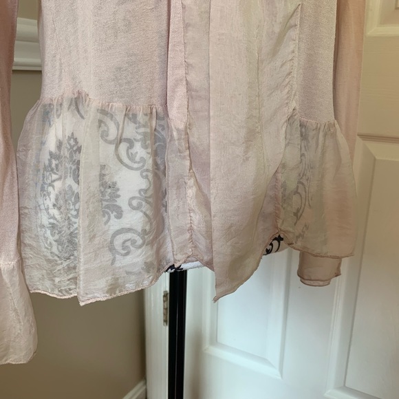 plazza del tempo, light pink ballet cardigan, size Lg. - Picture 4 of 10